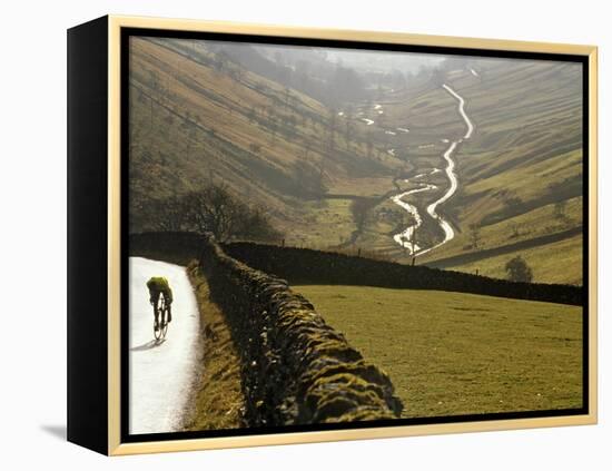 Cumbria, Lake District, Cycling Through Buttermere in the Lake District, England-Paul Harris-Framed Premier Image Canvas