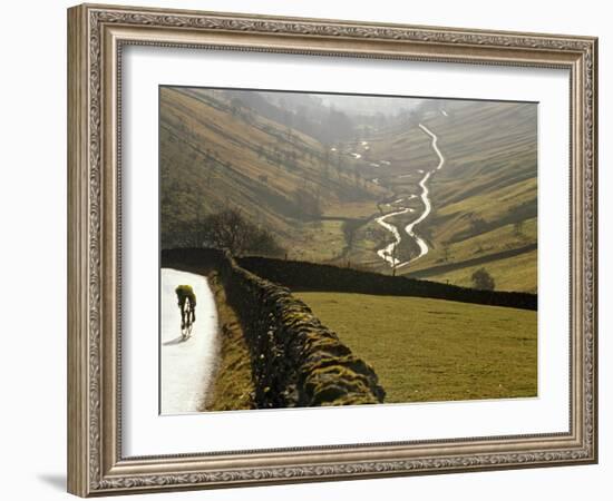 Cumbria, Lake District, Cycling Through Buttermere in the Lake District, England-Paul Harris-Framed Photographic Print