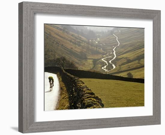 Cumbria, Lake District, Cycling Through Buttermere in the Lake District, England-Paul Harris-Framed Photographic Print