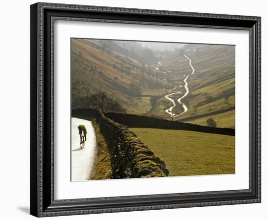 Cumbria, Lake District, Cycling Through Buttermere in the Lake District, England-Paul Harris-Framed Photographic Print