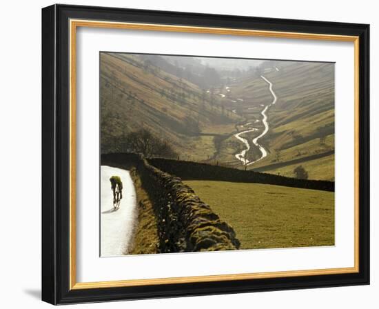 Cumbria, Lake District, Cycling Through Buttermere in the Lake District, England-Paul Harris-Framed Photographic Print