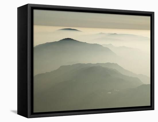 Cumbria, Lake District, High Viewpoint across the Langdale Pikes in Langdale, England-Paul Harris-Framed Premier Image Canvas