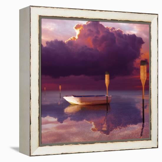 Cumulus Cloud, Rowboat, and Paddles-Colin Anderson-Framed Premier Image Canvas