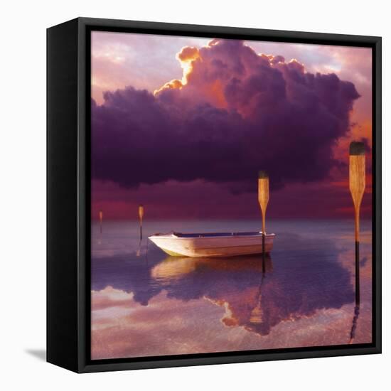 Cumulus Cloud, Rowboat, and Paddles-Colin Anderson-Framed Premier Image Canvas