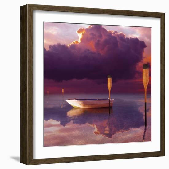 Cumulus Cloud, Rowboat, and Paddles-Colin Anderson-Framed Photographic Print