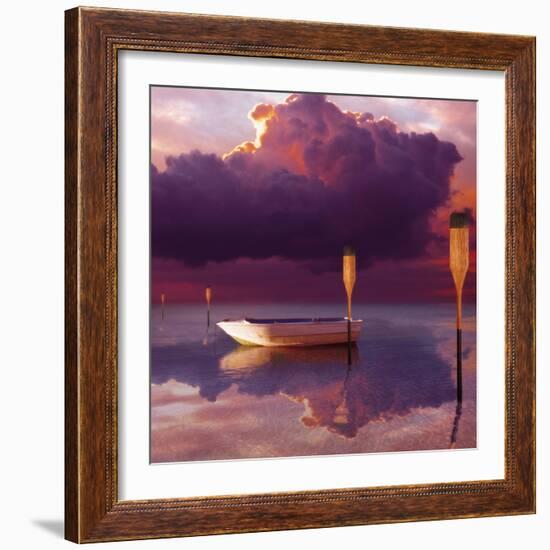 Cumulus Cloud, Rowboat, and Paddles-Colin Anderson-Framed Photographic Print