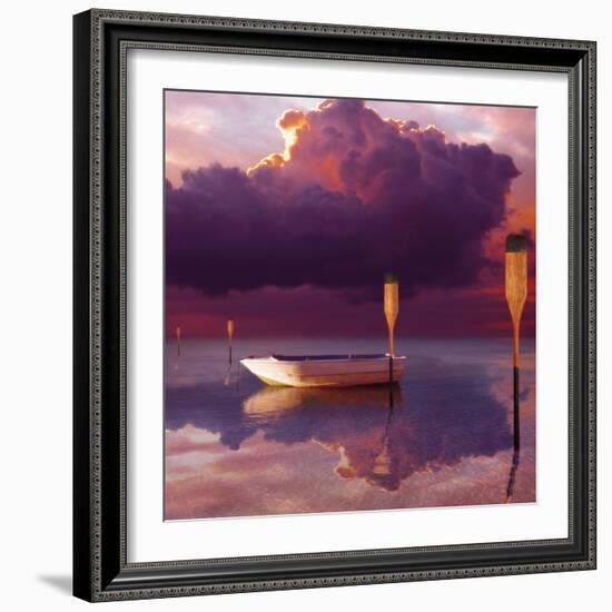 Cumulus Cloud, Rowboat, and Paddles-Colin Anderson-Framed Photographic Print