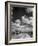 Cumulus Clouds Billowing over Texaco Gas Station along a Stretch of Highway US 66-Andreas Feininger-Framed Premium Photographic Print