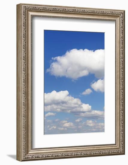 Cumulus Clouds, Blue Sky, Summer, Germany, Europe-Markus-Framed Photographic Print