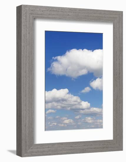 Cumulus Clouds, Blue Sky, Summer, Germany, Europe-Markus-Framed Photographic Print