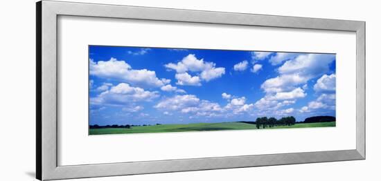 Cumulus Clouds with Landscape, Blue Sky, Germany, USA-null-Framed Photographic Print