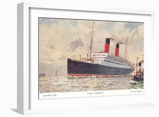 Cunard Carmania, Ocean Liner-null-Framed Art Print