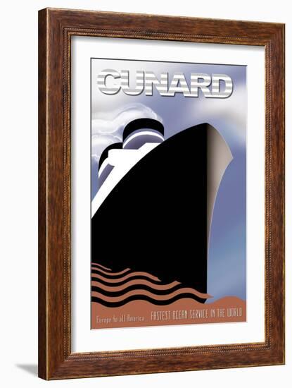 Cunard Fastest World Service-FS Studio-Framed Giclee Print