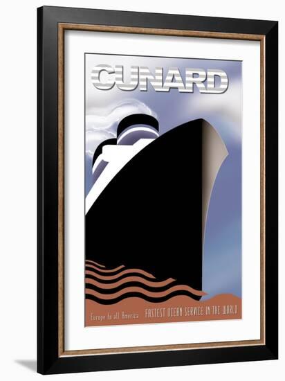 Cunard Fastest World Service-FS Studio-Framed Giclee Print