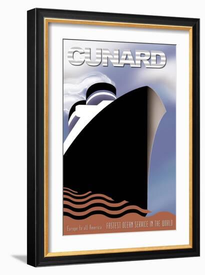 Cunard Fastest World Service-FS Studio-Framed Giclee Print