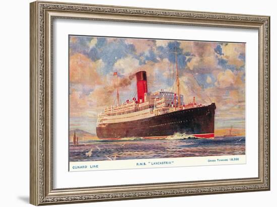 Cunard Lancastria, Ocean Liner-null-Framed Art Print