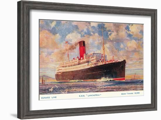 Cunard Lancastria, Ocean Liner-null-Framed Art Print