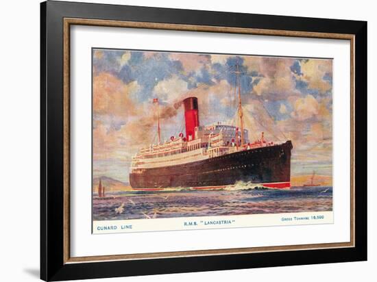 Cunard Lancastria, Ocean Liner-null-Framed Art Print