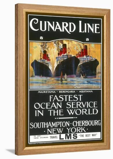 Cunard Line Poster-null-Framed Premier Image Canvas