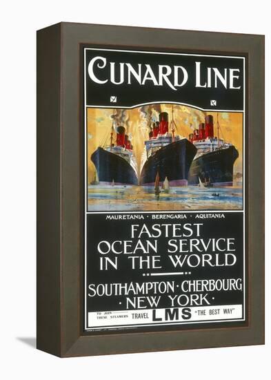 Cunard Line Poster-null-Framed Premier Image Canvas