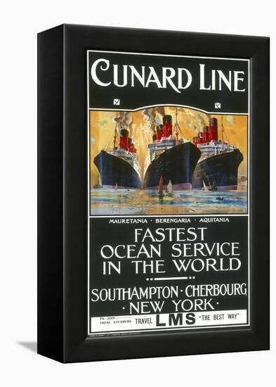 Cunard Line Poster-null-Framed Premier Image Canvas