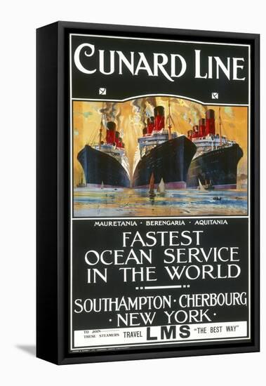 Cunard Line Poster-null-Framed Premier Image Canvas