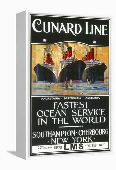 Cunard Line Poster-null-Framed Premier Image Canvas