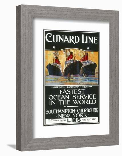 Cunard Line Poster-null-Framed Photographic Print