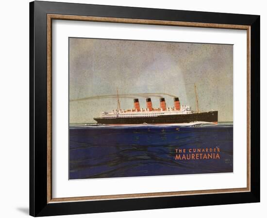 Cunard Line Promotional Brochure for 'Mauretania' C.1930-null-Framed Giclee Print