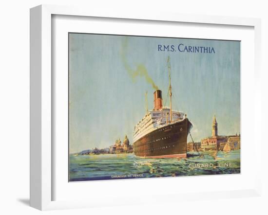 Cunard Line Promotional Brochure for R.M.S 'Carinthia' C.1926-30-null-Framed Giclee Print