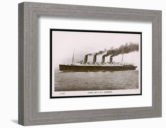 Cunard Line R.M.S. Mauretania-null-Framed Photographic Print