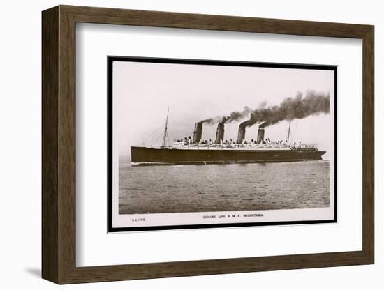 Cunard Line R.M.S. Mauretania-null-Framed Photographic Print