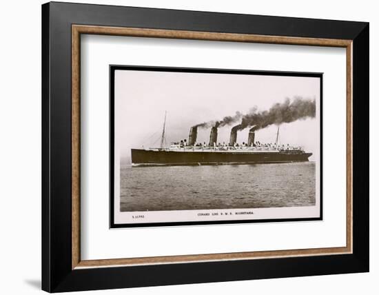 Cunard Line R.M.S. Mauretania-null-Framed Photographic Print