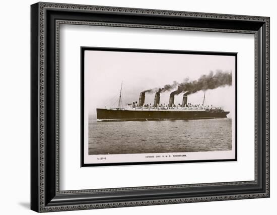 Cunard Line R.M.S. Mauretania-null-Framed Photographic Print