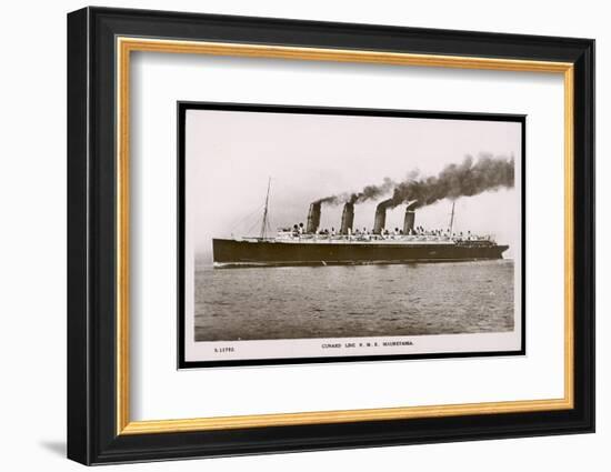 Cunard Line R.M.S. Mauretania-null-Framed Photographic Print