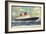 Cunard Line, R.M.S. Queen Elizabeth, Dampfschiff-null-Framed Giclee Print