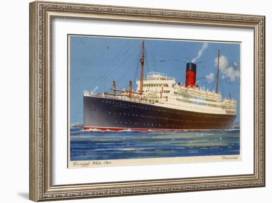 Cunard Line Steamship RMS 'Franconia, C1923-C1939-Kenneth Denton Shoesmith-Framed Giclee Print