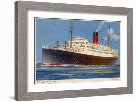 Cunard Line Steamship RMS 'Franconia, C1923-C1939-Kenneth Denton Shoesmith-Framed Giclee Print
