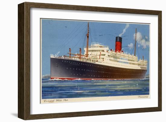 Cunard Line Steamship RMS 'Franconia, C1923-C1939-Kenneth Denton Shoesmith-Framed Giclee Print