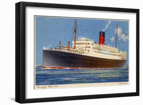 Cunard Line Steamship RMS 'Franconia, C1923-C1939-Kenneth Denton Shoesmith-Framed Giclee Print