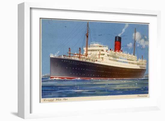 Cunard Line Steamship RMS 'Franconia, C1923-C1939-Kenneth Denton Shoesmith-Framed Giclee Print