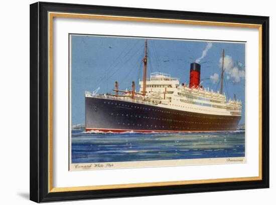 Cunard Line Steamship RMS 'Franconia, C1923-C1939-Kenneth Denton Shoesmith-Framed Giclee Print