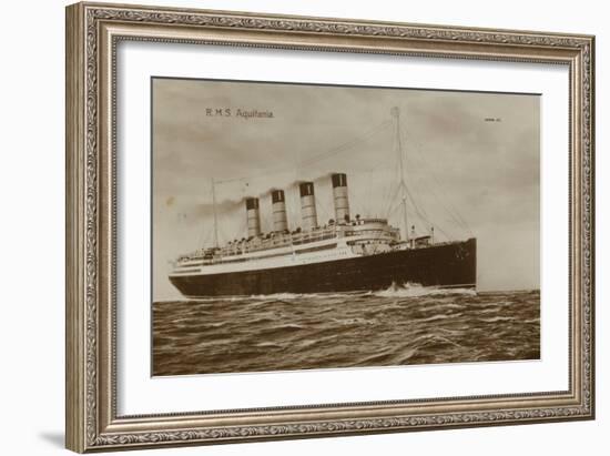 Cunard Liner RMS Aquitania-null-Framed Photographic Print