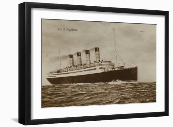 Cunard Liner RMS Aquitania-null-Framed Photographic Print