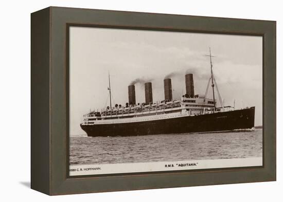 Cunard Liner RMS Aquitania-null-Framed Premier Image Canvas