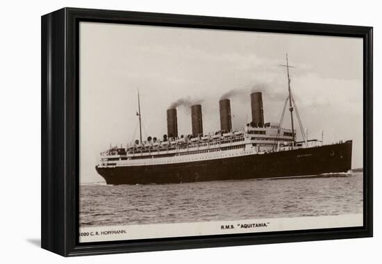 Cunard Liner RMS Aquitania-null-Framed Premier Image Canvas