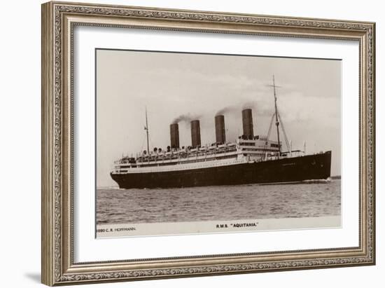 Cunard Liner RMS Aquitania-null-Framed Photographic Print