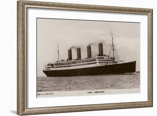 Cunard Liner RMS Aquitania-null-Framed Photographic Print