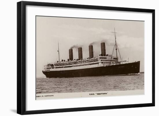 Cunard Liner RMS Aquitania-null-Framed Photographic Print