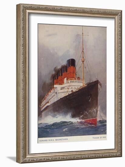 Cunard Liner RMS Mauretania-null-Framed Giclee Print